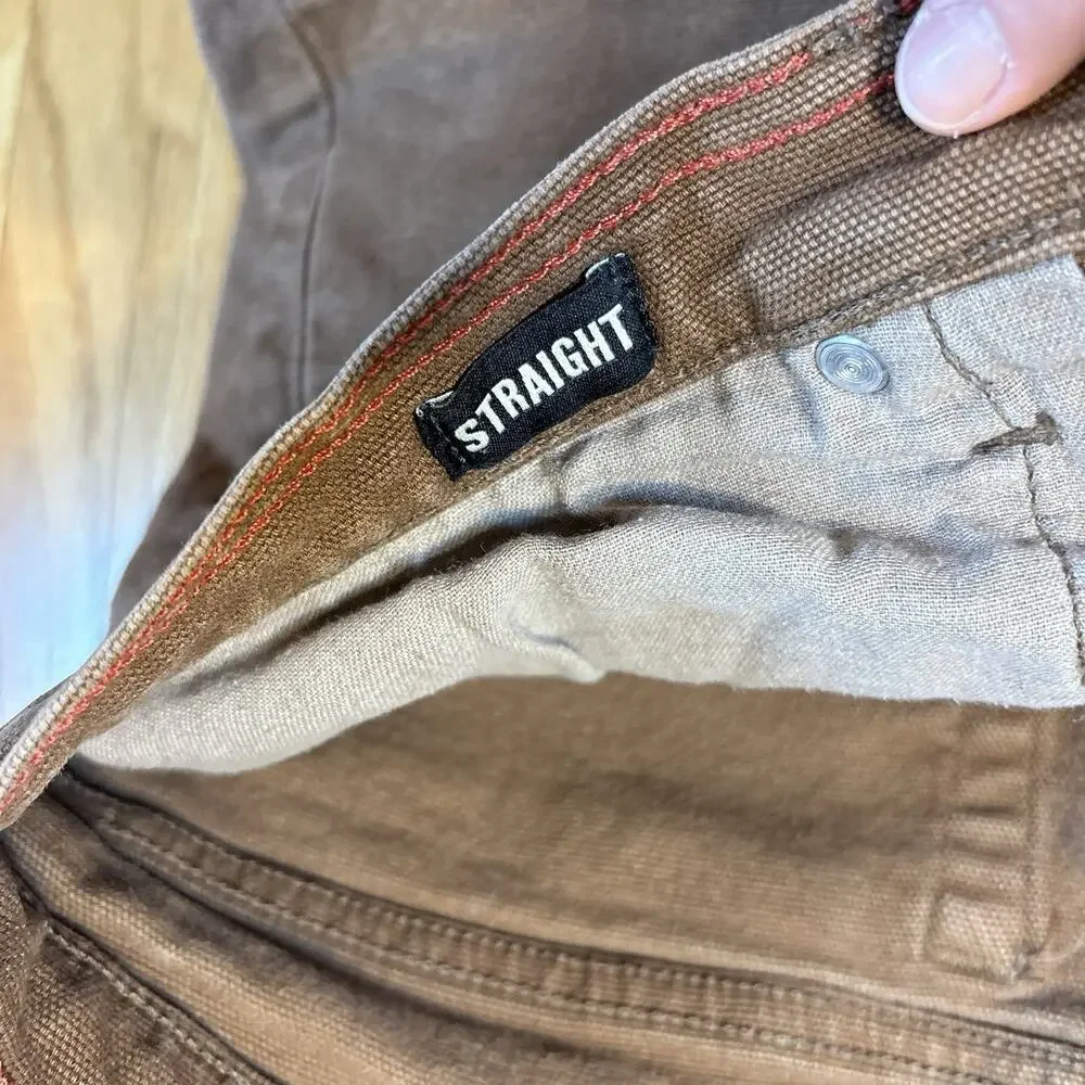 American Giant Roughneck Canvas Pants Brown 32x34 (Fits 32x27) Straight USA